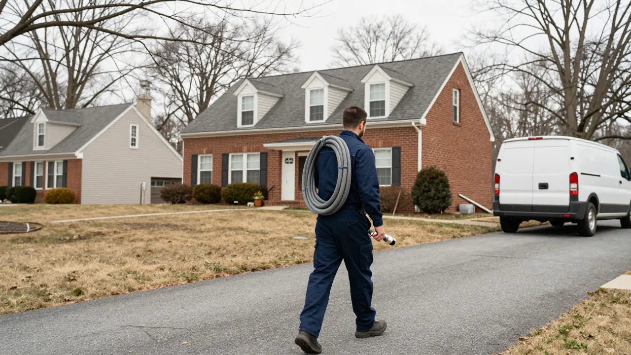 Duct cleaning service call on a brick Cape Cod in Suitland, MD — Eagle Air Duct Cleaning